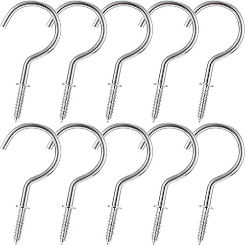 Preisvergleich Produktbild 2 Zoll Deckenhaken Vernickelt Metall Becher Haken Halter, 10 Packung