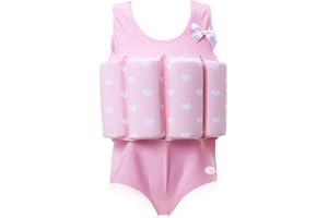 Odziezet Bébé Maillot de Bain Bouée Combinaison Flottante pour Fille 1 Piece Swimsuit Pièce à Manches Longues Flottabilité 1-12 Ans