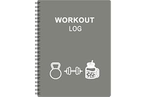 NOKINGO Journal d'entraînement pour homme et femme – Planificateur de fitness A5 pour suivre la perte de poids, journal d'entraînement pour salle de sport, suivi de santé et de bien-être quotidien, gris