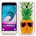 Produktbild JINCHANGWU Samsung J3 2016 handy-gehäuse TPU Silikon Handy Hülle Transparent Schutzhülle Crystal Clear Case Für Scratch-Resistant Bumper Soft Rückseite Cover Tasche Fun Ananas Sonnenbrille