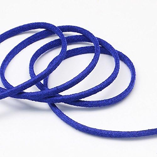 4 Metres of Cord Flat Lace Suede Look Suedine 3x1,5 mm – Free Delivery – Creation Pearl Midnight Blue