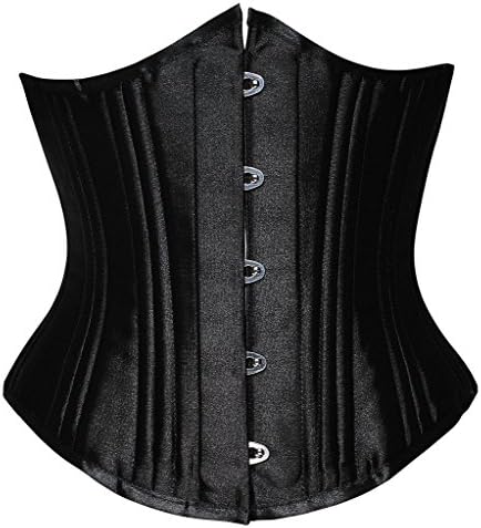 Everbellus 26 Steel Boned Heavy Duty Waist Trainer Corset Shaper for Weight Loss Black S
