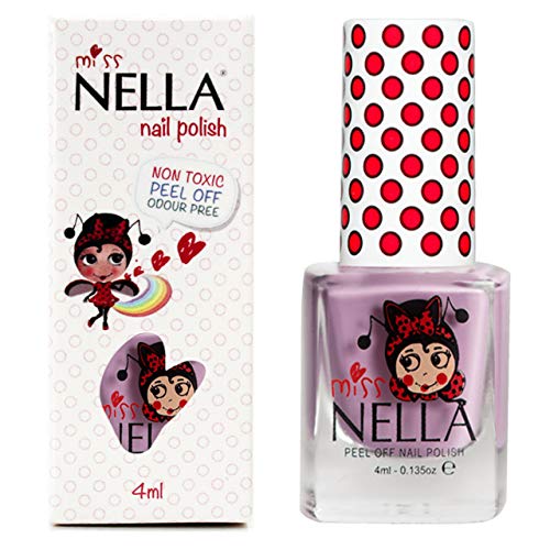 Miss Nella BUBBLE GUM- Esmalte especial para uñas para niños, fórmula despegable, a base de agua y sin olor