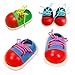 Price comparison product image Tinksky Wooden Toy Tie-Up Shoe Kids Learnimg Toys (Random Color)