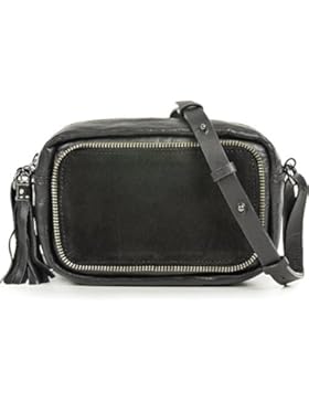BECKSÖNDERGAARD, Damen Handtaschen, Umhängetaschen, Crossover-Bags, Crossbodys, Leder, Schwarz, 19 x 12,5 x 7...