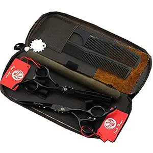 Purple Dragon 6.0 Inch Japan Professional Barber Hairdressing Scissors Salon Hair Cutting Thinning Shears Set