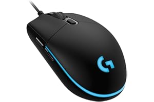 Logitech G PRO przewodowa mysz do gier, czujnik bohatera 16K, 16000 DPI, RGB, ultralekka, 6 programowalnych przycisków, pamięć wbudowana, wbudowana do esportu, PC/Mac - czarna (opakowanie)