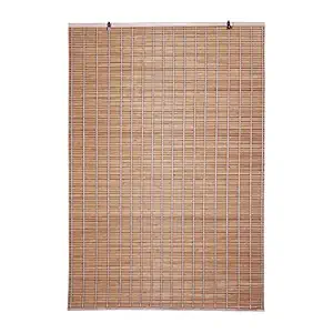 Kurtzy Roll up Bamboo Curtain/Blinds for Window and Balcony-Indoor Use (Beige, 6 Ft Height x 4 Ft Width)(Pack of 1)