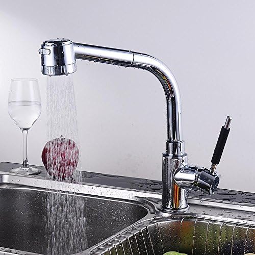 SSBY--Kitchen sink faucet, brass sink faucet with hot and cold shower for seven tubes food bowl, corrosion in the mixer