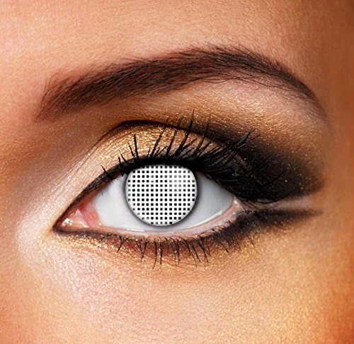 1 x Contact Lens Soaking Storage Case Standard Screw Top With L and R Caps (CE Approved) With White Mesh Eye Accessories By Eye FusionTM