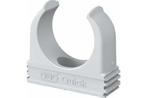 OBO Bettermann M25 Lot de 50 colliers de serrage rapides Gris clair 25 mm