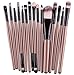 WANGSAURA® Pro Cosmetic Makeup 15pcs Brushes Set Powder Foundation Eye shadow Eyeliner Lip Brush Tool (gold and black)