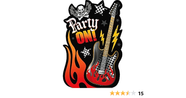 Rock On Heavy Metal Fete Sur Le Theme Carte Postale Invitations Avec Kit De Joints Papier 10 2 X 15 2 Cm Lot De 8 Amazon Fr Cuisine Et Maison
