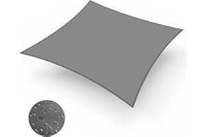 IOAOI Sun Shade Sail 2m x 3m Rectangle Awning Canopy, Waterproof Shade Sail Garden Canopy, 95% UV Block with Free Rope, Sun Sail for Outdoor, Garden, Patio, Yard, Pergola, Balcony, Party (Grey)