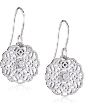 Merii Damen-Ohrhänger 925 Sterlingsilber rhodiniert Zirkonia weiß 3,1 cm