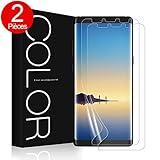 Galaxy Note 8 Protection écran [2 Pièces],G-Color Note8 [Erreur sans,Bulle sans][Coque compatible][Liquide Installation][Couverture Maximale], Souple TPU Film Protection écran pour Samsung Galaxy Note8
