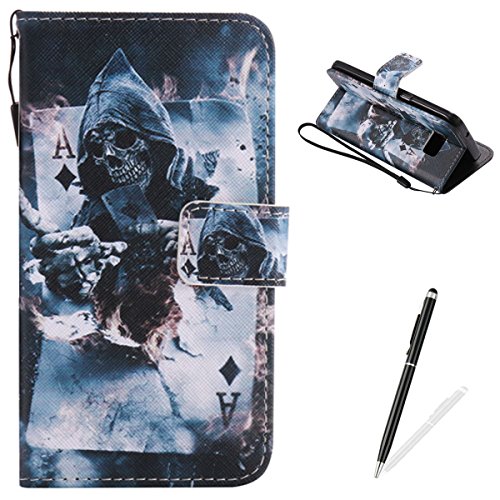 Feeltech Samsung Galaxy S7 Hülle PU-Leder und Brieftasche Bunte Muster Fall mit Magnetverschluss, Hybrid-Kickstand mit Stand-Funktion, schlagen Sie schützende weiche TPU Stoßstangenabdeckung und Kreditkartenhalter für Samsung Galaxy S7 Handgelenk Bügel-Buch-Art-Geldbeutel-Tasche mit 2 In 1 Berühren Sie Stift - Schürhaken