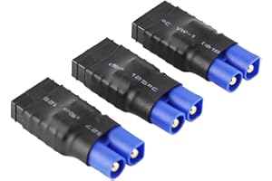 OliYin 3pcs Maschio EC3 Losi a Femmina TRX Traxxas Adattatore connettore per Batteria Revo LiPO (Confezione da 3)