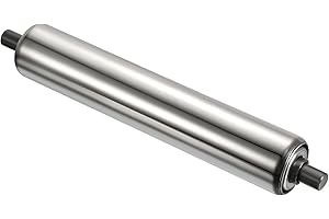 PATIKIL Trasportatore Rullo 1.5" Diametro 8" Lunghezza, Inossidabile Acciaio Gravità Trasmissione Parte Ricambio Parte Zincato Fine, Argento