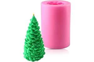 YEAPEAK Silikon Weihnachtsbaum Form, 3D Weihnachtsbaum Silikonform, Weihnachten Kerzengießform, DIY Kerzengießform, Seifenkerzenherstellung, für Weihnachtsfeier Dekoration Silikonform