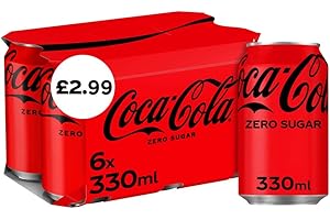 WOWBOXME 48 x Coke Zero No Sugar Coca Cola Cans 330ml Bulk Perfect For Home, Office, School