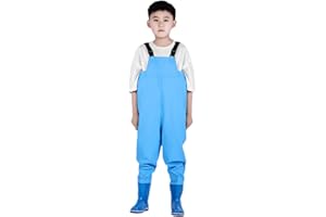 URITIS Pantalons de pluie une pièce, cuissardes, combinaisons d'eau mi-longues, imperméables, cuissardes de poitrine, cuissardes de pêche pour jeunes, cuissardes de chasse imperméables avec bottes
