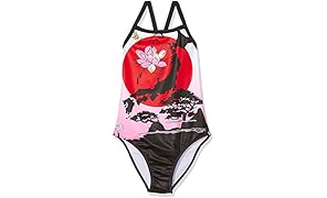 Miws Japon Maillot de bain de natation pour femme Noir/Rouge/Rose