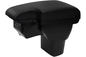 JINSENTGG Auto Bracciolo Compatibile con Nissan Juke/Infiniti ESQ 2011-2019 Scatola Portaoggetti per Bracciolo Console Centrale Poggiabraccio Braccio vano Portaogget Doppio Strato con 3 Porte di USB