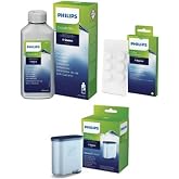 Philips Ca6700/10-Ca6704/10-Ca6903/00 Espresso Makinesi ile Uyumlu 3'l&uuml; Temizleme Seti, Kire&ccedil; &Ccedil;&ouml;z&uuml;c&uuml; ve Temizlik Tabletleri