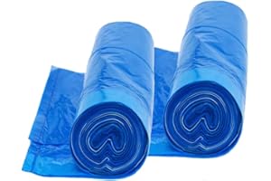 SHOPPERPACK Sacchi per Rifiuti Pesanti Extra Robusti cm 80x110 - Confezioni da 20pz (2 rotoli da 10pz) - Sacchi in plastica Molto Resistenti Spessore rinforzato: 65mic. colore blu