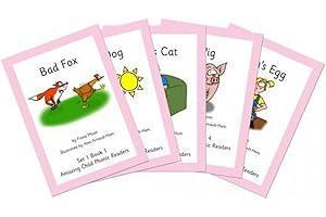 AMAZING CHILD MONTESSORI Pack of 5 Phonics Readers Set 1 Simple Phonics Books to allow a child to gain confidence at their own pace