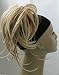 New Tousled Synthetic Hairpiece Scrunchies Straight Elastic updo Scrunchy BUN Brown Blonde Instant Ponytail (Dark Blonde #26/613)