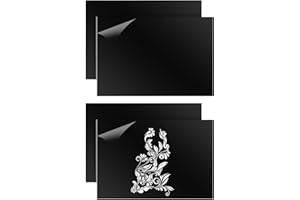 LUPATDY 4 placas de plástico ABS, placa de plástico grabado, 30 x 20 cm, 1,3 mm, espacios en blanco láser para grabado, placa de grabado para manualidades, corte (blanco sobre negro)