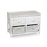 DESIGN - Das Design der Garderobenbank ist im Landhaus-Look gehalten und fügt sich in diesen Einrichtungsstil harmonisch ein. Die Kommode wird aufgebaut geliefert.