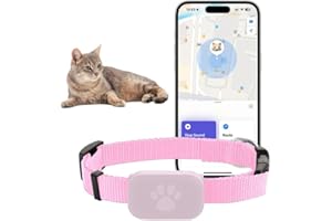 PZCC Chat Tracker, Collier GPS Chat Tracker, Aide à Localiser Votre Chat, pour chatonssans Frais mensuels, pour Apple Find (Compatible avec iOS/Android), Collier GPS Chat Tracker (Couleur Rose)