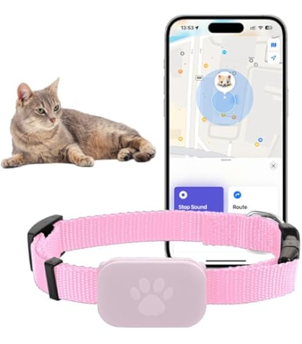 Traceur GPS Pour Chat Et Chien - Sans Abonnement, Suivi Mondial, Compatible IOS & Android, Étanche IP67
