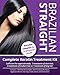 Brazilian Straight, (Complete) Keratin Home Use Treatment Kit, Salon Quality Hair Straightening/BlowDry, 100ml
