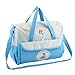 Baoblae 2 Piece Baby Bag Set Changing Nappy Diaper Nursery Maternity Mummy Tote Bags - blue RS.1180.00