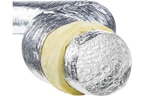 SWIFTAIR Acoustic Insulated DUCTING Hydroponics Heat Recovery 4" 5" 6" 8" 10" 12" x 10m (6" 152mm)