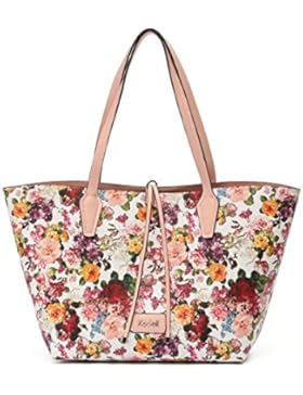 Kadell Frauen Art und Weiseleder Beutel Handtaschen Luxuxblumen Muster Schulter Beutel