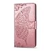 Produktbild idlehour P30 Lite Hülle für Huawei P30 Lite Handyhülle Flip Case, PU Leder Case Schutzhülle Tasche Schutz Cover Flipcase Etui Brieftasche Flipcover mit Ständer und Magnetverschluss,Rotgold