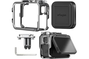 LILITOK Aluminiowa ramka klatki do Insta360 Ace Pro/Ace, metalowy uchwyt do 360 Ace etui ochronne z silikonową ochroną obiektywu, akcesoria do kamery sportowej