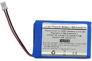 STARNOVO 1800 mAh 3.7 V Replacement Battery for Sony Playstation PS4 Dualshoc k 4 Wireless Controller Models: CUH-ZCT1E, CUH-ZCT1H, CUH-ZCT1H/B, CUH-ZCT1H/R, CUH-ZCT1U, 2015 & Older Models, lip1522, Big Plug