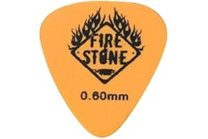 GEWA Fire Stone Plettro, Plectrum/Pick Delrin Tex, Forma 351, Version Popolare, 0.60 mm, Arancione, 12 Pezzi