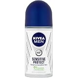 NIVEA MEN Sensitive Protect Deo Roll-On – 50 Ml, 48h Schutz Für Sensible Haut, Dermatologisch Getestet