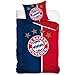 Produktbild Fc Bayern München Bettwäsche Bettbezug Set Fußball 160x200 Blau - Rot 01