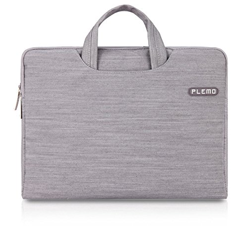 Plemo Denim-Gewebe Tasche Hülle Aktentasche Sleeve für 33-33,8 cm (13-13,3 Zoll) Laptop / Notebook Computer / MacBook / MacBook Pro / MacBook Air, Grau - 8