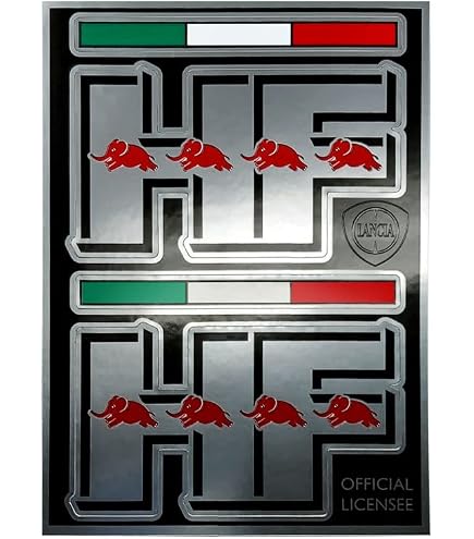Lancia Official HF Stickers 94 x 131 mm