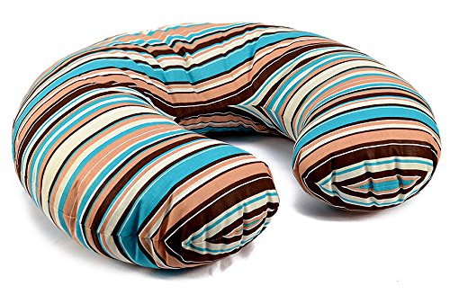FEEDING PILLOW NURSING MATERNITY Baby Breast Pregnancy (Brown Stripes)