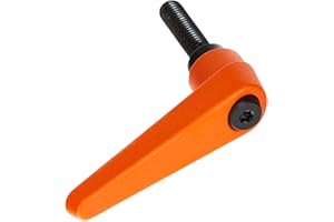 HALDER 24400.0361 Verstellbare Klemmhebel, Orange, d1=18 mm / d2=M8 / l1=32 mm